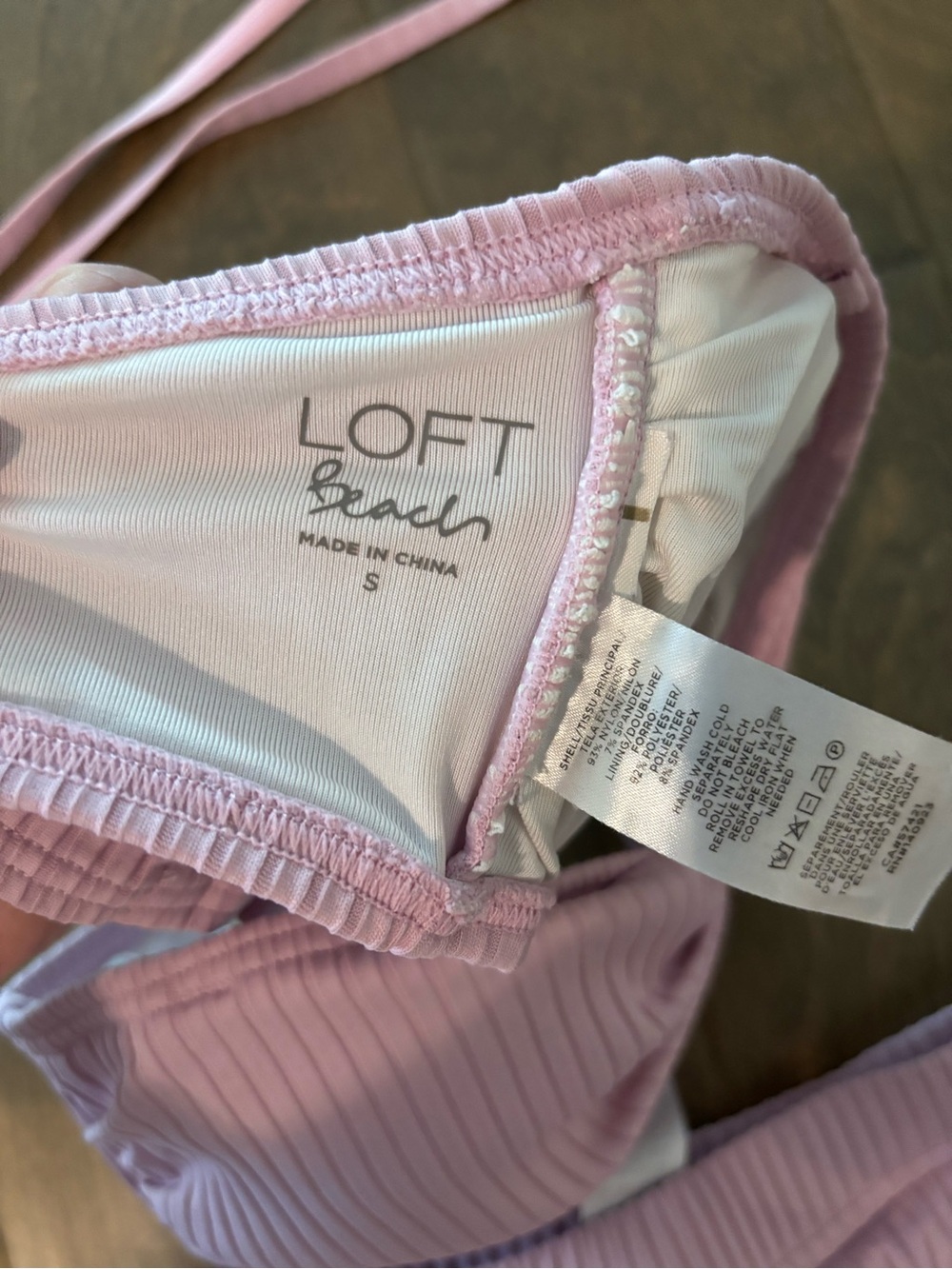 Pink Ribbed Bandeau Bikini Set - Picture 4 of 5